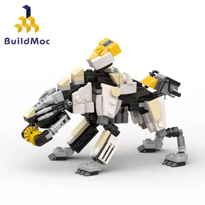 BuildMoc West Horizon Monster Schaber Mischsystems Bausteine Set Null Dawn Mecha Shell Walker Ziegel Image