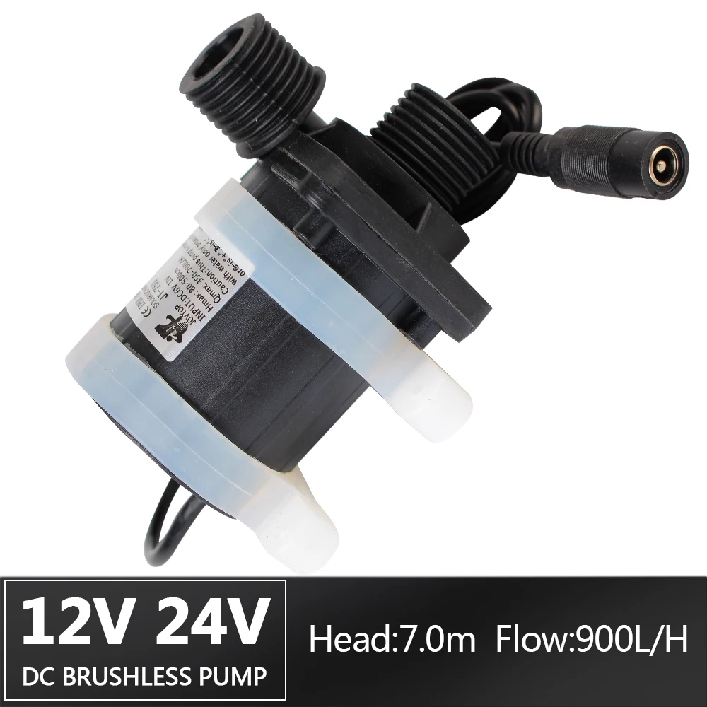 Ip68 us stopfen warmwasser bereiter dusche bodenheizung verstärker pumpe bürstenloser solar motor wasserpumpe dc 12v 24v leise 4 punkte gewinde