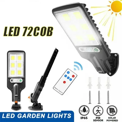 LED Outdoor Solar Lichter 30/72COB Hof Wasserdichte Wand Lampe Motion Sensor Garten Terrasse Garage Tür Straße Lampe
