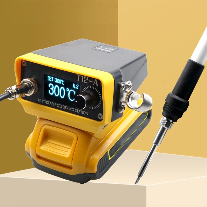 T12 Akku-Lötstation, Lötkolben-Set für Makita/Dewalt/Milwaukee/Worx/Devon, 20 V Max, Li-Ionen-Akku für Schweißreparatur Image