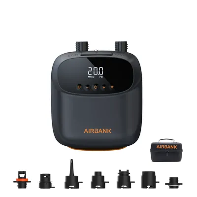 AIRBANK PUFFER Pro 20PSI Rechargeable Air SUP Pump for Inflatable Tent SUP PVC Boat Kayak Accessories for Surfing Kite Mattress