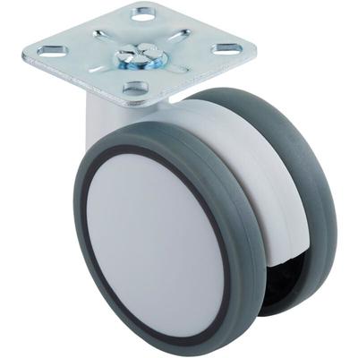 So-tech - sotech Möbelrolle Hamm ø 63 mm Höhe 74,5 mm, weiß/grau, 35Kg Tragkraft, Anschraubplatte Image