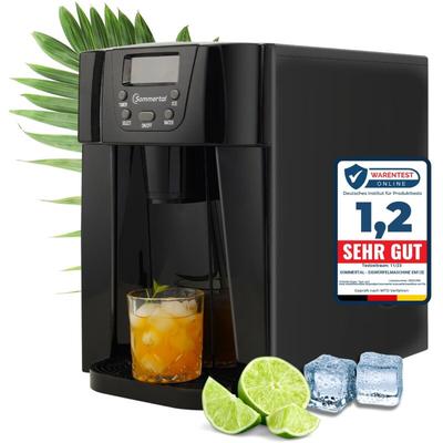 Sommertal - Eiswürfelmaschine mit Kaltwasser-Funktion EM12E - Ice Maker mit schneller