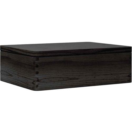 Holzkiste mit Deckel Schwarz 40x30x13 cm Massivholz Kiefer Vidaxl