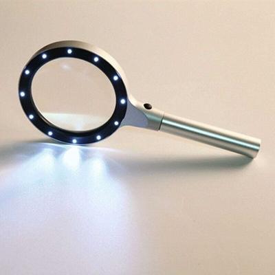 Ahlsen - Lupe zum Lesen älterer Menschen, 5-fache Handbeleuchtung mit LED-Leuchten Image