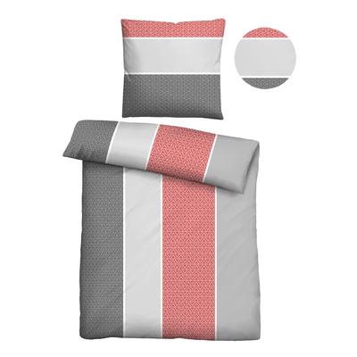 Bettwäsche "0380447", rot, B/L: 135cm x 200cm, , Fleece, B/L: 80cm x 80cm, Fleece, Obermaterial: 100% Polyester, CASTELL - MARKENBETTWÄSCHE, Bettwäsche, Nicki, kuschelig + flauschig, temperaturausgleichend, bügelfrei, RV Image