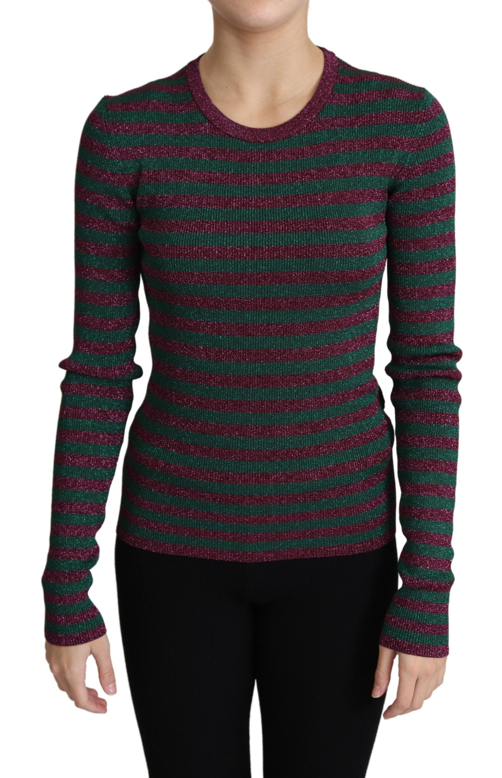 Gestreifter Rundhals-Pullover Image