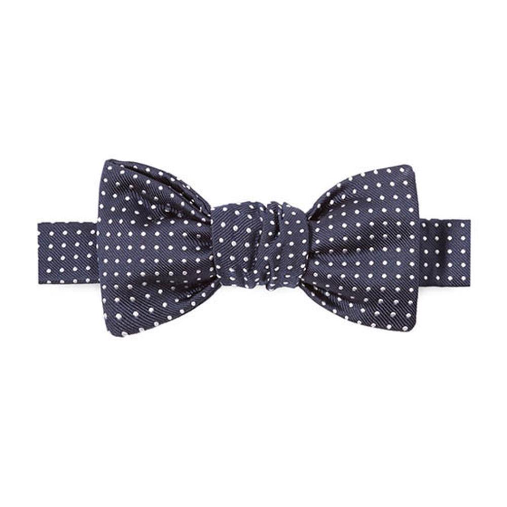 Herren Hackett Punkte Fliege in Marineblau und Weiß Image