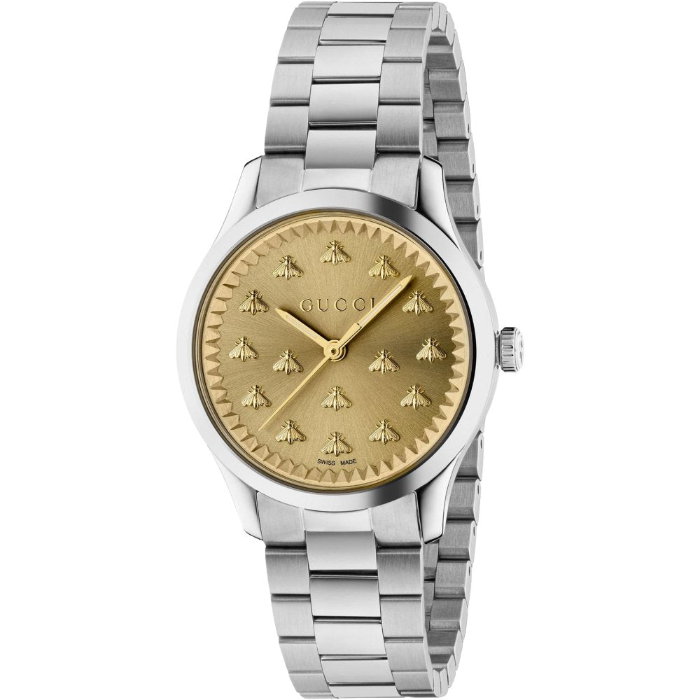 Gucci YA1265035 G-Timeless Gold Zifferblatt Damenuhr Image