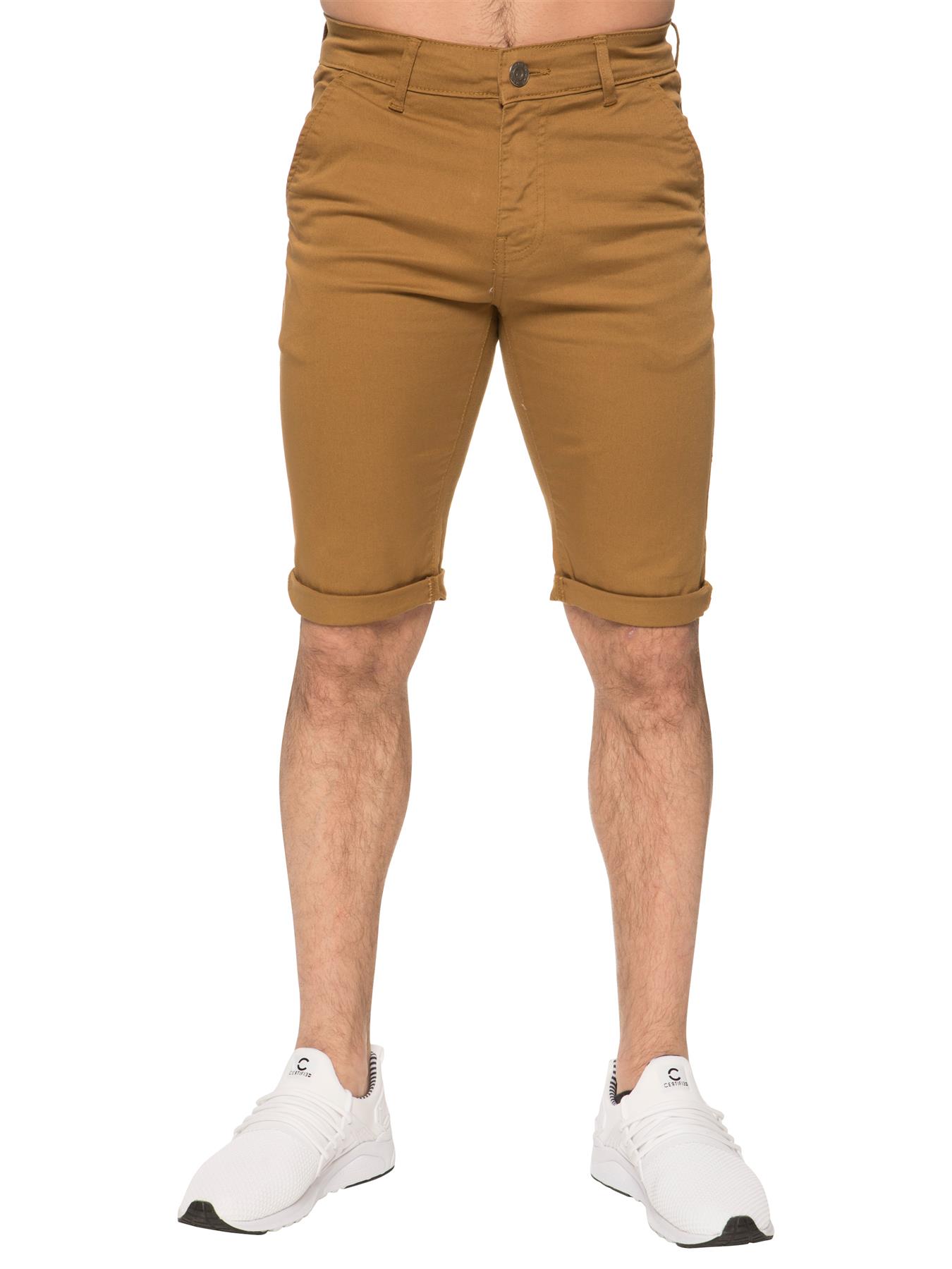 Enzo | Herren Slim Fit Stretch Chino Shorts - Tan Image