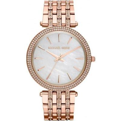 Michael Kors MK3220 Darci Perlmutt Zifferblatt Kristall Damenuhr Image