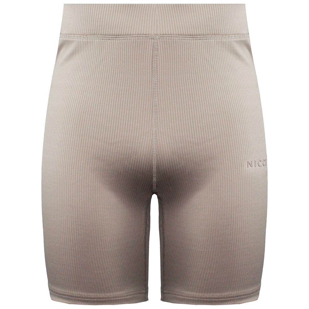 Nicce Stretch Highrise Fit Logo Latte Damen Arla Cycling Shorts 0309 K018 0510 Image