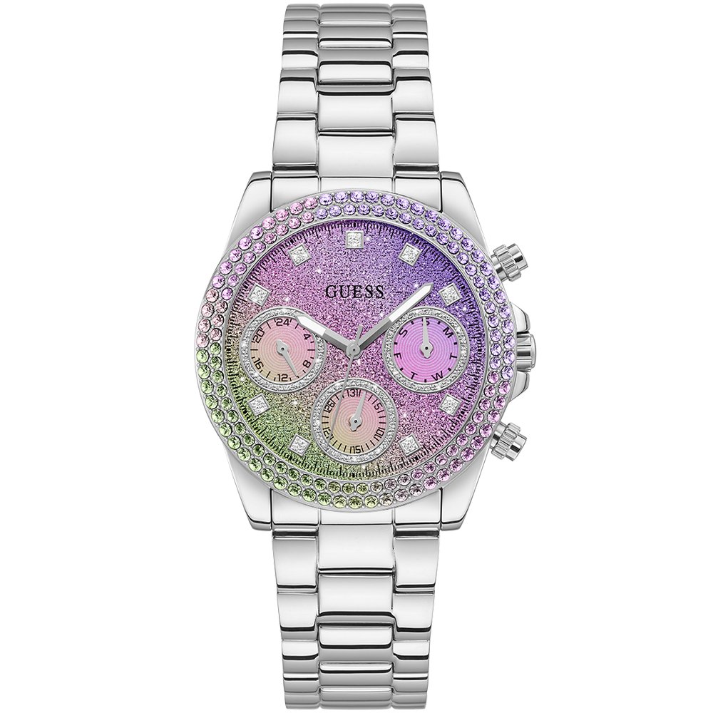 Guess GW0483L1 Sol Regenbogen Glitter Zifferblatt Damenuhr Image