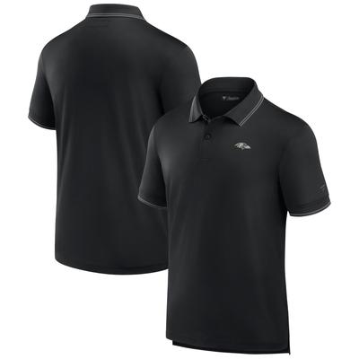 Schwarzes Baltimore Ravens Front Office Piqué-Poloshirt für Herren Fanatics Image