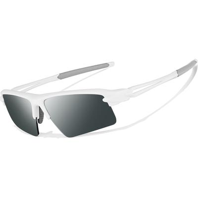 Zenni Round Sunglasses White With Silver Mirror Plastic Frame