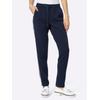 Schlupfhose HEINE, Damen, Gr. 48, Normalgrößen, blau (marine), 63% Polyester, 33% Viskose, 4% Elasthan, unifarben, lang, Hosen