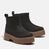 Chelseaboots TIMBERLAND "STONE STREETMID WARM LINED BOOT", Damen, Gr. 37, schwarz (schwarz nubuck), Leder, sportlich, Schuhe, Winterstiefel,Winterschuhe,gefüttert