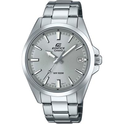 Quarzuhr CASIO EDIFICE, silber (grau, silberfarben), Armbanduhren, Herren, Armbanduhr, Herrenuhr, bis 10 bar wasserdicht, Datum, Edelstahlarmband Image