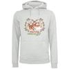 Kapuzenpullover F4NT4STIC "Christmas Hippie Santa And Reindeer", Damen, Gr. M, grau (erdgrau), Obermaterial: 65% Baumwolle, 35% Polyester, casual, relaxed fit, Langarm, Pullover, Premium Qualität
