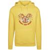 Kapuzenpullover F4NT4STIC "Groovy And Bright Christmas Disco Deer", Damen, Gr. L, gelb (taxi gelb), Obermaterial: 65% Baumwolle, 35% Polyester, casual, relaxed fit, Langarm, Pullover, Premium Qualität