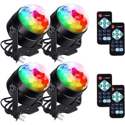 Sound Activated Party Lights with Remote Control Dj Lighting RGB Disco Ball Light - White