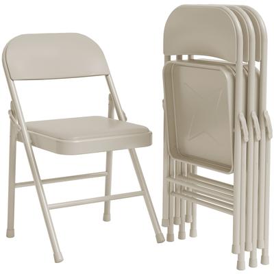 Garvee Chairs Set of 4 - Sturdy Metal Frame, 350 lbs Capacity, Versatile for Dining, Living, Office & Camping