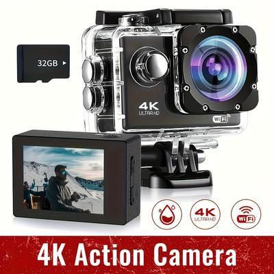 TEMU Hd 4k 16 , 2.0' Lcd , 170Â° , 32g Mounting Kit, Hd