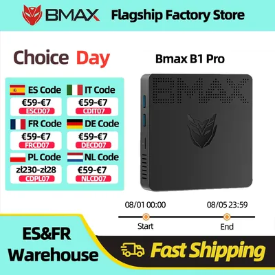 Bmax Mini-PC B1Pro Windows 11 Pro 8 GB RAM 128 GB Rom N4000 Micro-Desktop-Computer Dual-Band-WLAN-Mini-PC