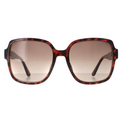 Guess GF6180 52F dunkle havannabraune Sonnenbrille mit Farbverlauf