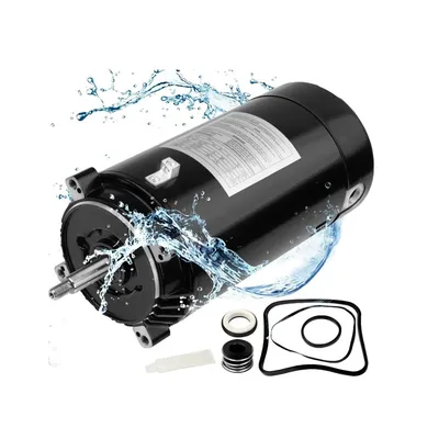 Swimming Pool Pump Motor and Seal Replacement Kit, 1-1/2 HP Pool Pump Motor Up-Rated 56J Fram