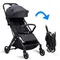 Lightweight Baby Stroller, Gravity Automatic Self Folding Travel Stroller for Airplane, One-Hand