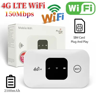 150Mbps 4G LTE WiFi Router Portable Pocket Wifi Router Mobile Hotspot Wireless Unlocked Modem With