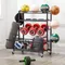 4-Tier Metal Storage Organizer for Basketball Sports Equipment Organizer for Yoga Mat Larger Ball