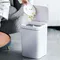 Bymaocar White Touchless Household Cleaning Tools 16L Non-contact Automatic Battery Trash Can