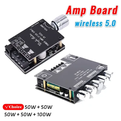 2.1 Channel Bluetooth-compatible 5.0 Bass Amp Digital Power Amplifier Board 2x50W+100W Power Audio