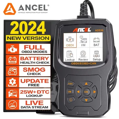 ANCEL AD530 OBD2 Automotive Scanner Engine Check Code Reader Scan Tool Battery Tester ODB OBD 2 Car