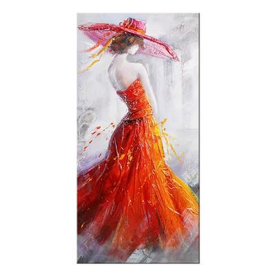 Handmade Oil Painting Canvas Wall Art Decoration Abstract Beauty Woman Figures for Porch Hallway Hanging Painting Home Living Room Decor Rolled Frameless Unstretched Painting