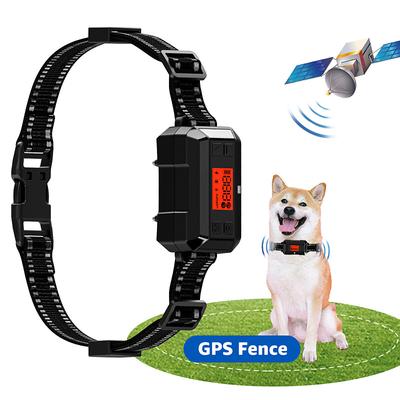 GPS Electric Dog Fence Collar Portable Wireless Updated AI Scene Recognition Dog Fence Adjustable Warning Strength Radius 33-999 Yards Rechargeable Smart Electric