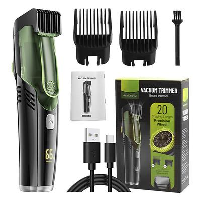 Vacuum Beard Shaver USB Rechargeable Vacuum Shaver Hair Clipper Washable Barber Hair Clipper Gifts for Men