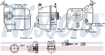 Nissens Ausgleichsbehälter, Kühlmittel [Hersteller-Nr. 996239] für Opel, Vauxhall Image