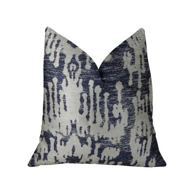 Plutus Artsy Canvas Navy Cream Handmade Decorative Throw Pillow