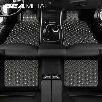 SEAMETAL 4Pcs Car Floor Mat Full Set Universal Non-Slip Auto Carpet Waterproof All-Weather Car Mat