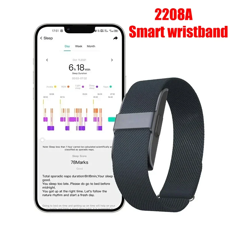 2208A Smart Armband Herzfrequenz Blutdruck Monitor Schrittzähler Sport Fitness Tracker für Männer Frauen Elektronische Armband Image