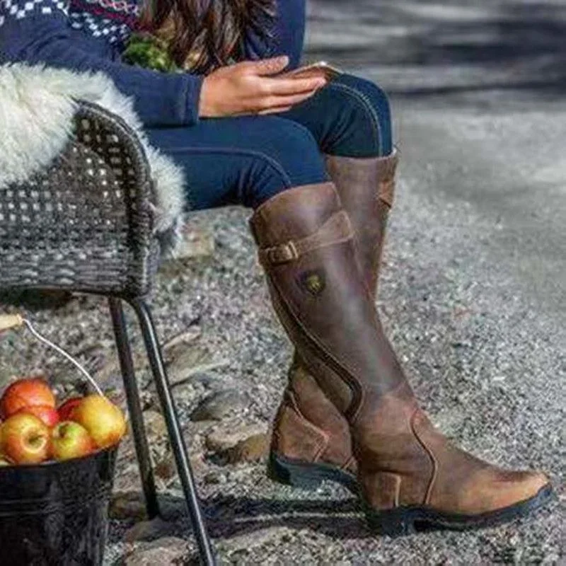 Stiefel für Damen, kniehohe Absätze, langes Wildleder, kniehoch, quadratisch, Oberschenkelhoch, Größe 43, Damen-Lederstiefel, Reitstiefeletten, Motorradstiefel
