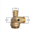 Valvola di ritegno per compressore d'aria in ottone a 3 vie Strumento per connettore valvola di ritegno filettato tono oro 1 pz