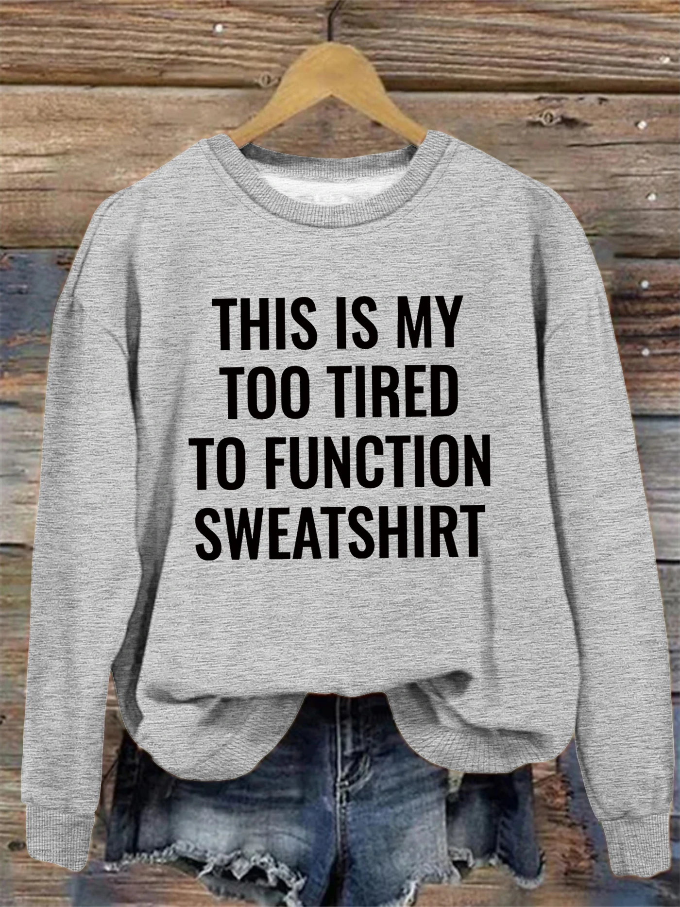Letters print sweatshirt, crew neck casual sweatshirt for winter & fall, women's clothing.