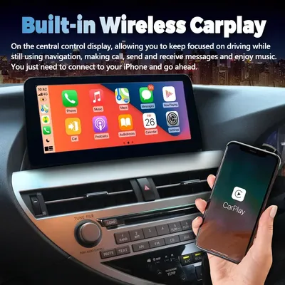 12.3inch Car Multimedia Video Player CarPlay Android 14 Screen For Lexus RX RX270 RX350 RX450H 2009-2015 256GB GPS DSP Head Unit