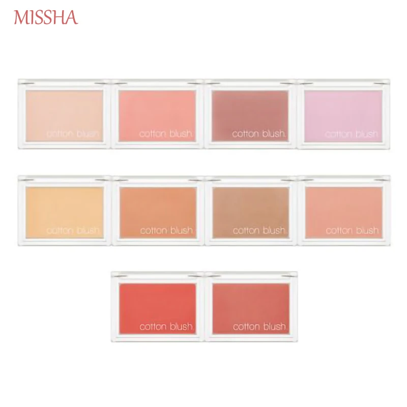 MISSHA Cotton Blush 4g Natural Rouge Cheek Rouge Contouring Matte Contour Palette Bronzer Highlighter Powder Korean Makeup Image