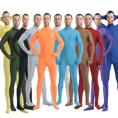 Schwarzer Zentai-Anzug für Herren und Jungen, Ganzkörper-Zentai-Bodys für Erwachsene, zweite Image