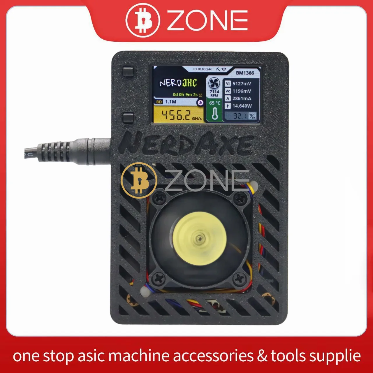 Bitcoin Solo Miner NerdAxe Ultra 500gh/s 12W Ultra Low Noise Mini Heimgebrauch Asic Miner Image